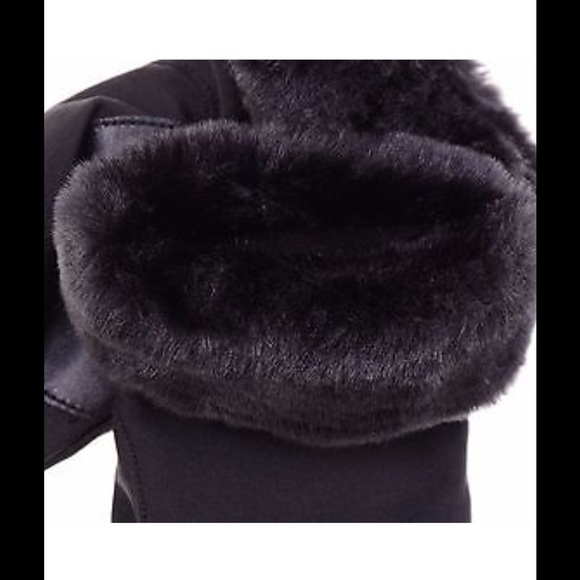 🆕🎉ISOTONER BLACK WOOL BLEND GLOVES - Picture 4 of 4