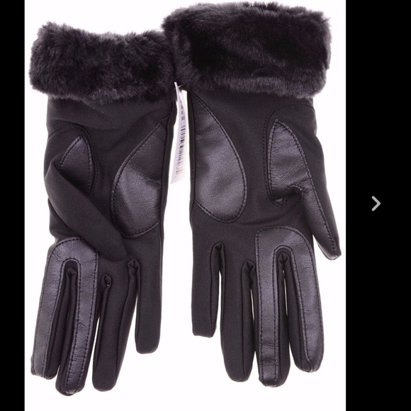 🆕🎉ISOTONER BLACK WOOL BLEND GLOVES - Picture 1 of 4