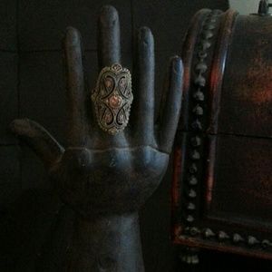 Isabella Burnished Gold Ring