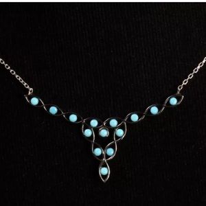 TURQUOISE & STERLING SILVER NECKLACE