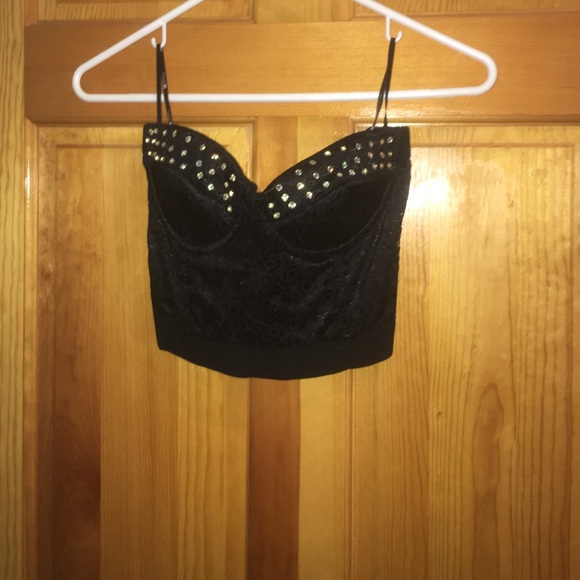 Black Studded Bustier