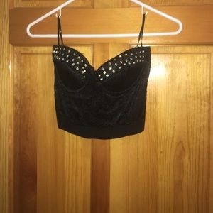 Black Studded Bustier