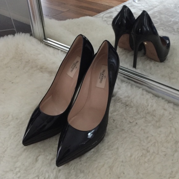 Valentino Shoes - Valentino Patent Leather Rockstud Pumps