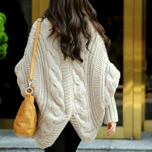 -LAST ONE- SMALL-GRAY Oversized Cardigan - Picture 2 of 4