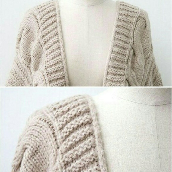 -LAST ONE- SMALL-GRAY Oversized Cardigan - Picture 3 of 4