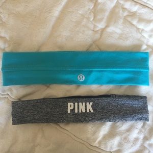 Pink and lulu lemon headbands