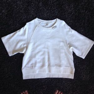 Madewell sz Med white cropped sweater