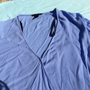H&M Cross front blouse // in periwinkle