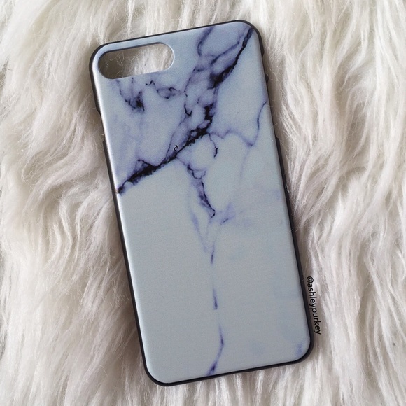 B-Long Boutique  Accessories - SOLD white blue marble iPhone 7 Plus case