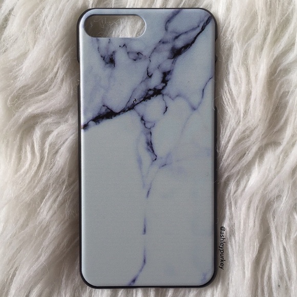 SOLD white blue marble iPhone 7 Plus case - Picture 2 of 3