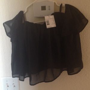 Guess black crop top