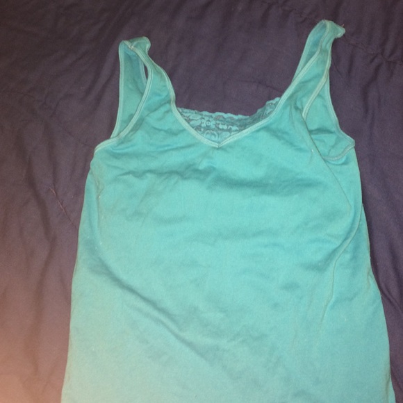 rhonda shear Tops - blue pretty lace tank top