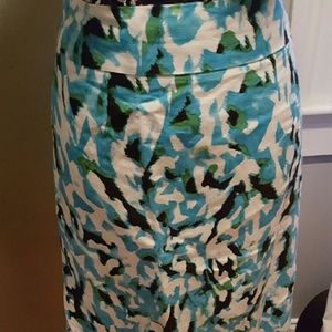 Calvin Klein fully lined linen/rayon skirt