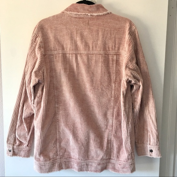 Used dusty pink corduroy oversized jacket - Picture 6 of 8