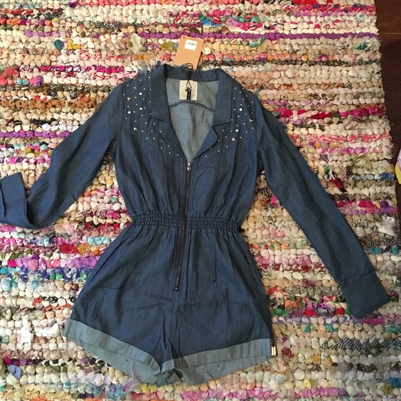 One teaspoon chambray romper