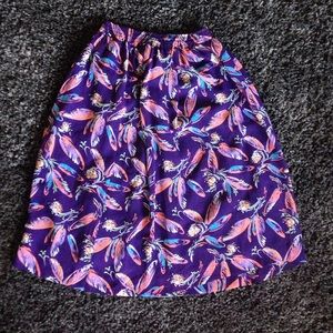 Feather print skirt from Hong Kong