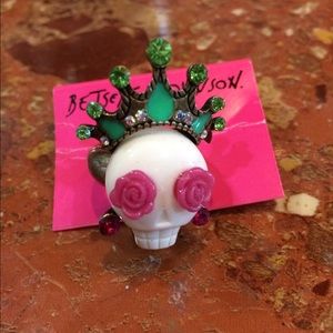 Betsey Johnson Sugar Skull Ring
