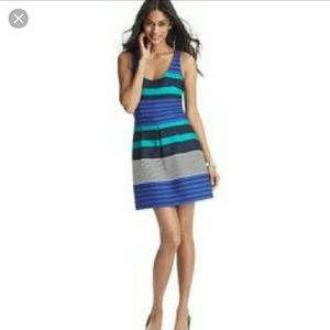 Fit and flare stripped dress size 10