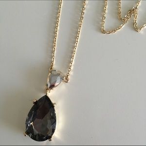 Loft necklace gold with black and silver stones