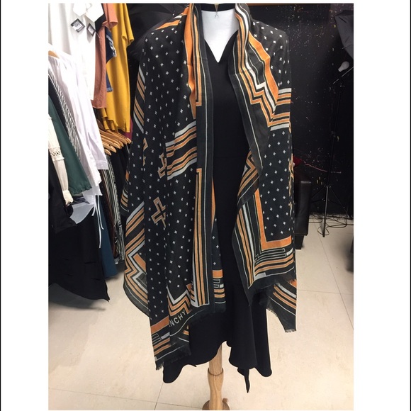 Givenchy Striped Cashmere Scarf