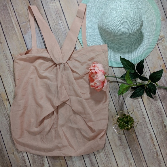 7 For All Mankind Tops - Desert Pink Blush Origami Tank Top