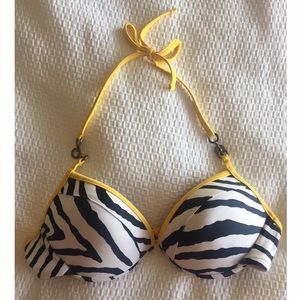 Zebra Print Swim Top