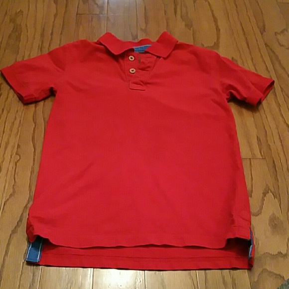 Small boys red Camal polo