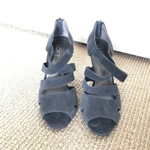 Charcoal Grey Strappy Heeled Sandal