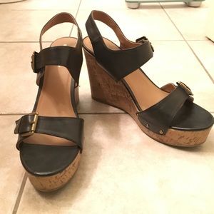 Black Platform Wedges