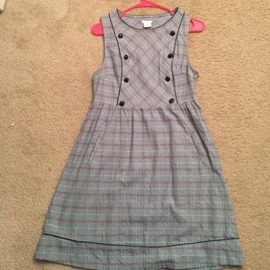 Size 4 UO blue plaid pinafore dress w/ pockets