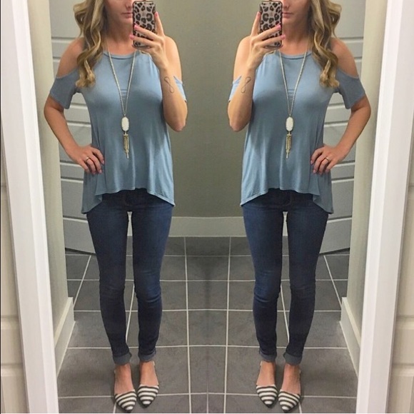 Boutique Cold Shoulder Top