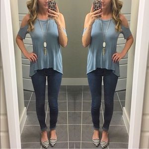 Boutique Cold Shoulder Top