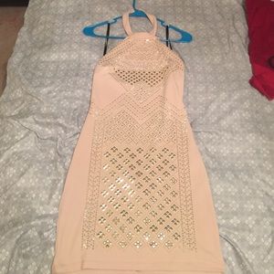 Bebe Halter Bodycon Dress