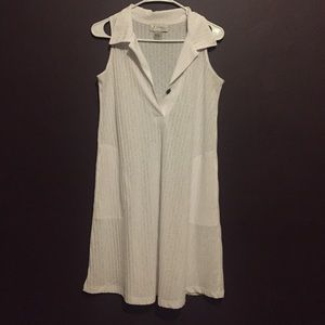 White cover up beach dress