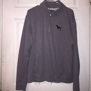 Pink boyfriend half zip