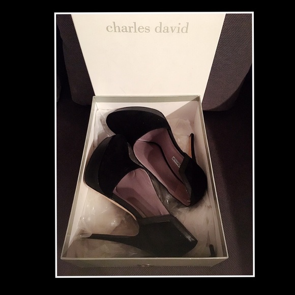Charles David - NATANE Black SUEDE