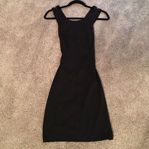 Strappy black LBD