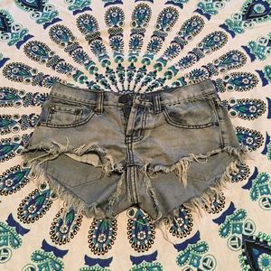 High Rise Jean Shorts