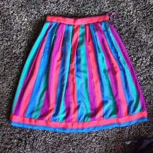Vertical striped office skirt