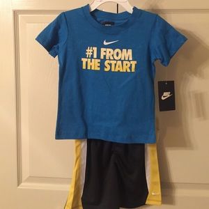 Nike boys 24 months 2 PC #1 From The Start set NWT