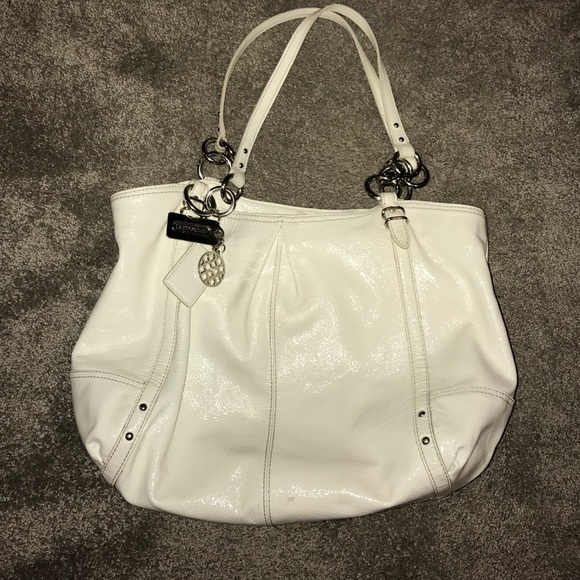 Authentic Coach patent leather Alexandra tote