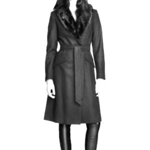 H&M wool blend coat- black