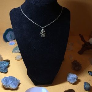 Sun and moon hamsa necklace