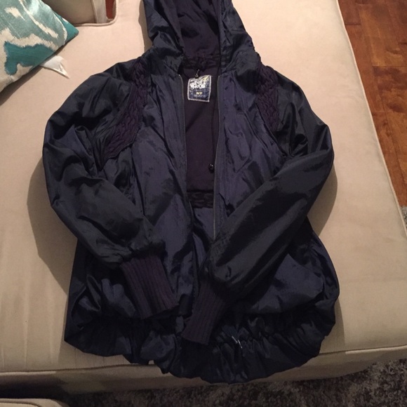 Free People hooded rain jacket
