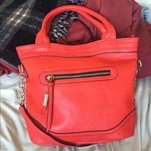 Bright coral purse / handbag