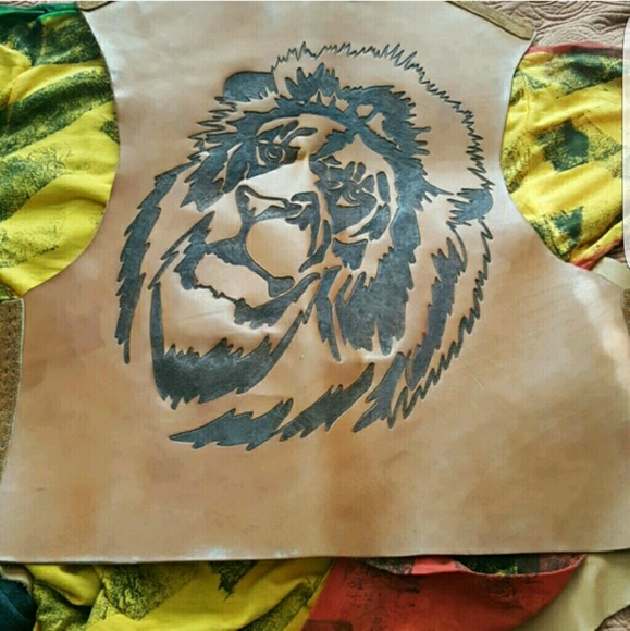 JAH Lion Leather vest