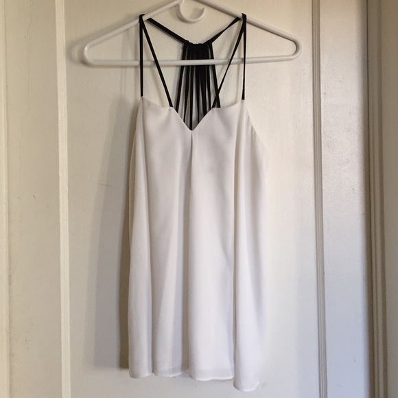 White strappy tank top