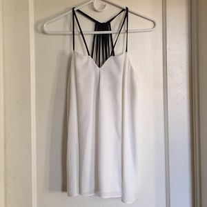 White strappy tank top