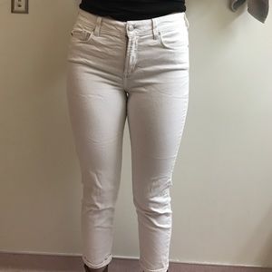 White NYDJ Ankle Jeans