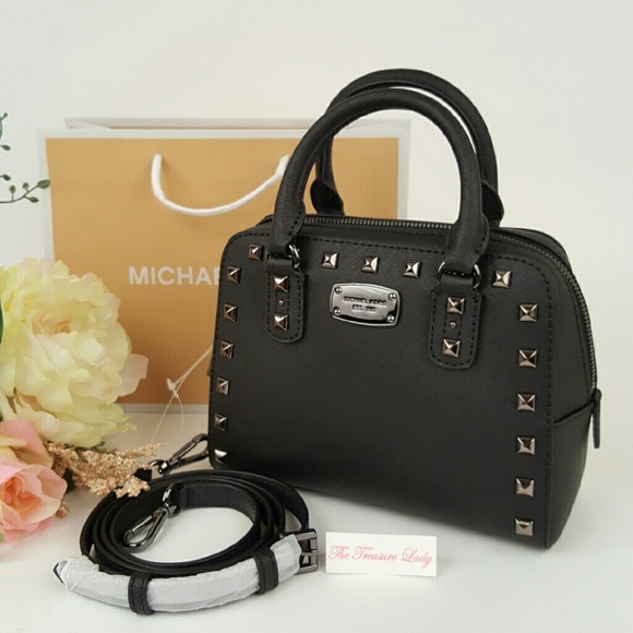 Michael Kors Handbags - SOLD Michael Kors Saffiano Stud Mini Satchel Purse